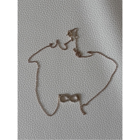 14K ROSE GOLD INFINITY PAVÉ NECKLACE - Picture 10 of 15